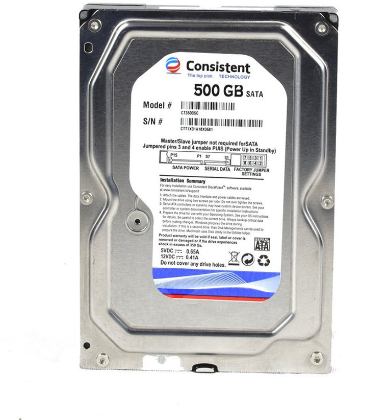 Consistent 500GB SATA Surveillance Hard Disk Drive for DVR